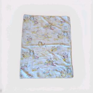 Vintage Shirt Tales Baby Receiving Blanket 80's Hallmark 38"x25"